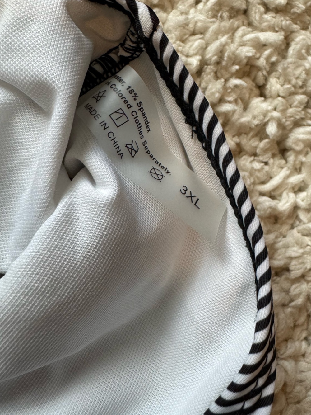Shein Striped by Black & White Bikini Bottom Plus Size - Picture 2 of 2